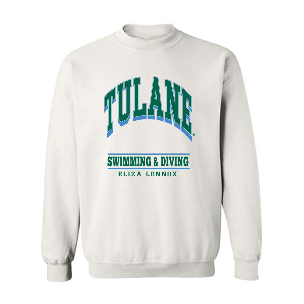 Tulane - NCAA Women's Swimming & Diving : Eliza Lennox - Classic Fashion Shersey Crewneck Sweatshirt-0