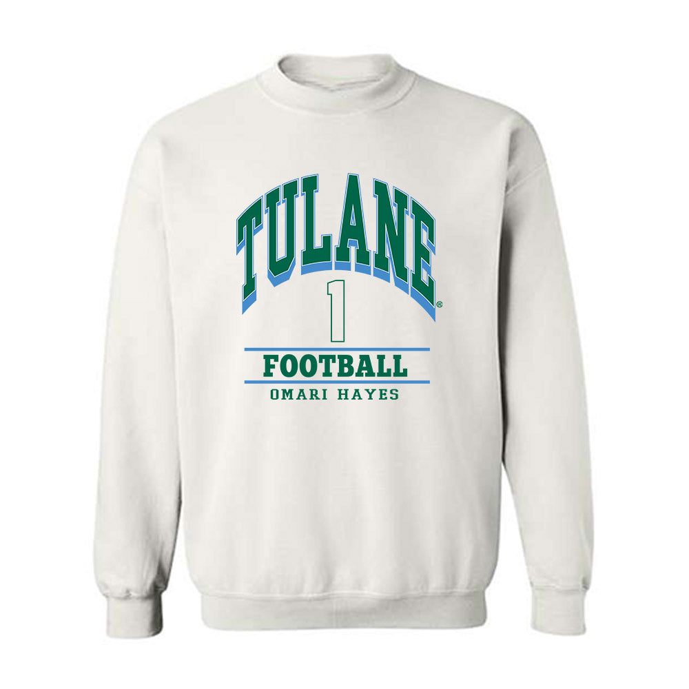 Tulane - NCAA Football : Omari Hayes - Classic Fashion Shersey Crewneck Sweatshirt-0