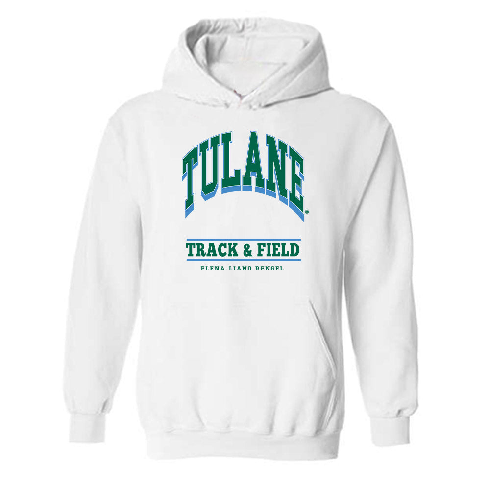 Tulane - NCAA Women's Track & Field : Elena Liano Rengel - Classic Fashion Shersey Hooded Sweatshirt-0