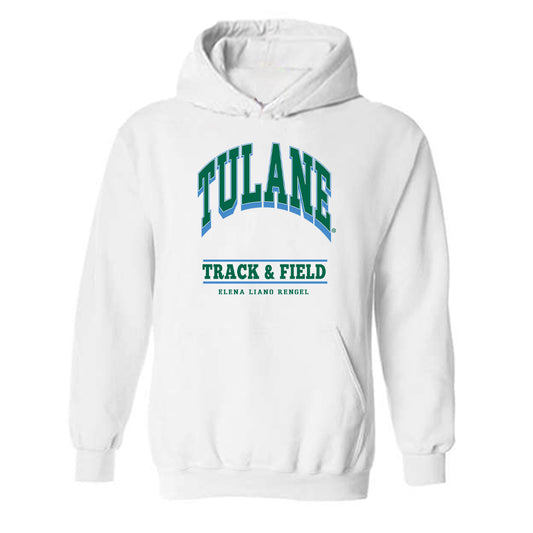 Tulane - NCAA Women's Track & Field : Elena Liano Rengel - Classic Fashion Shersey Hooded Sweatshirt-0