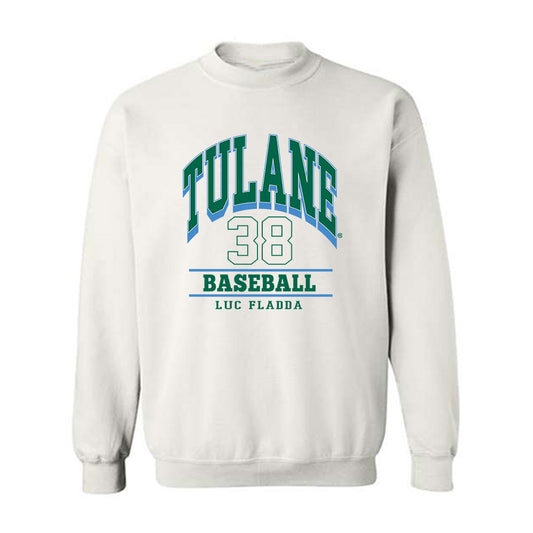 Tulane - NCAA Baseball : Luc fladda - Classic Fashion Shersey Crewneck Sweatshirt