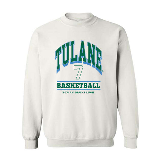 Tulane - NCAA Men's Basketball : Rowan Brumbaugh - Classic Fashion Shersey Crewneck Sweatshirt-0