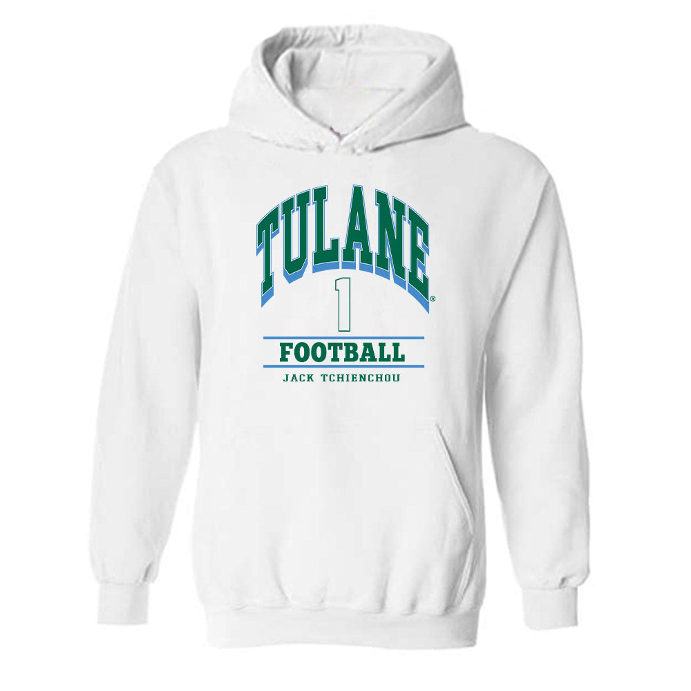 Tulane - NCAA Football : Jack Tchienchou - Classic Fashion Shersey Hooded Sweatshirt-0