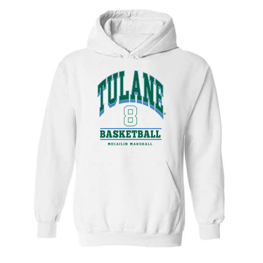 Tulane - NCAA Women's Basketball : Mecailin Marshall - Classic Fashion Shersey Hooded Sweatshirt-0