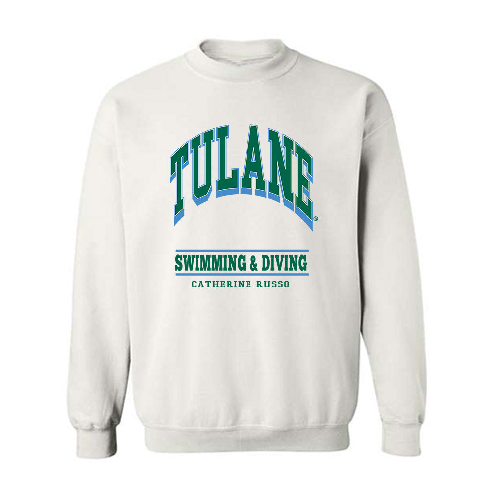 Tulane - NCAA Women's Swimming & Diving : Catherine Russo - Classic Fashion Shersey Crewneck Sweatshirt-0