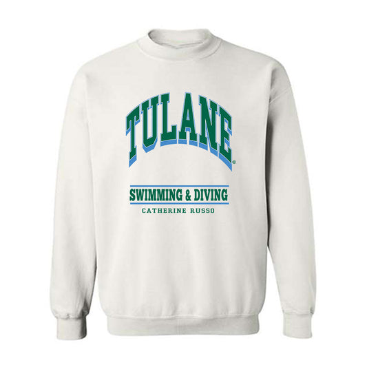 Tulane - NCAA Women's Swimming & Diving : Catherine Russo - Classic Fashion Shersey Crewneck Sweatshirt-0