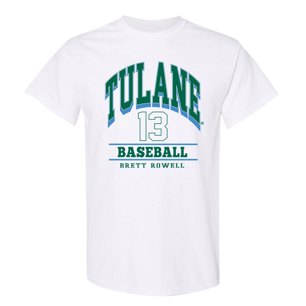 Tulane - NCAA Baseball : Brett Rowell - Classic Fashion Shersey T-Shirt-0