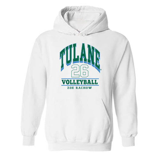 Tulane - NCAA Women's Volleyball : Zoe Rachow - Classic Fashion Shersey Hooded Sweatshirt-0