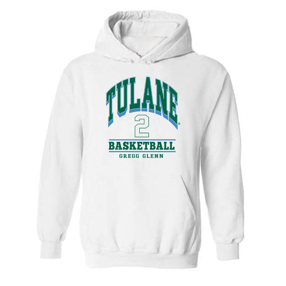 Tulane - NCAA Men's Basketball : Gregg Glenn - Classic Fashion Shersey Hooded Sweatshirt-0
