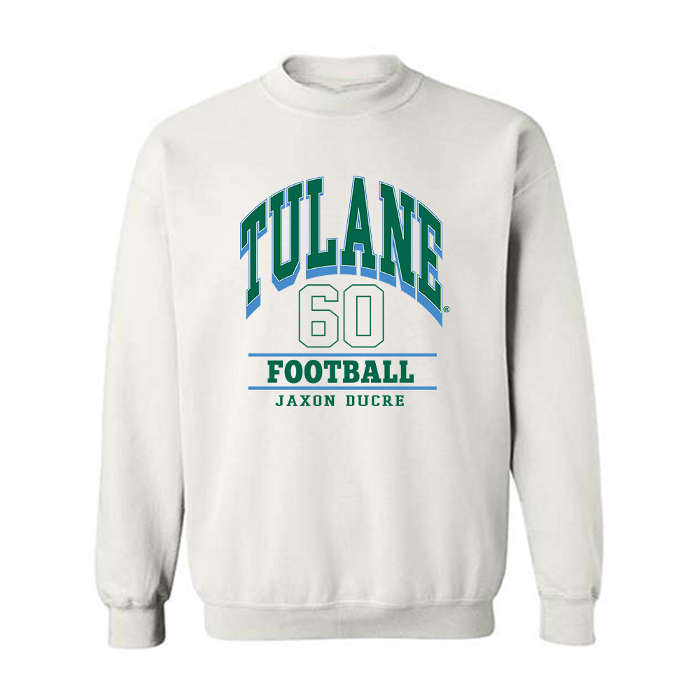 Tulane - NCAA Football : Jaxon Ducre - Classic Fashion Shersey Crewneck Sweatshirt-0