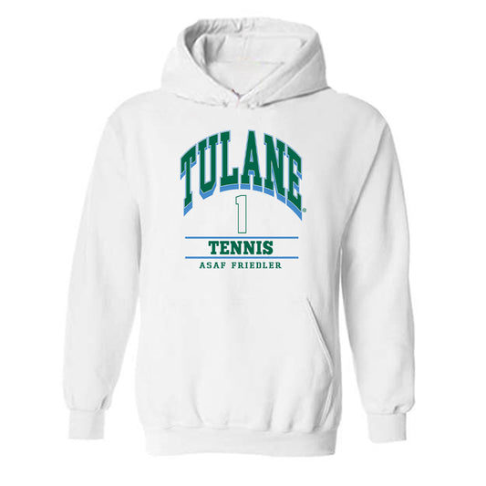 Tulane - NCAA Men's Tennis : Asaf Friedler - Classic Fashion Shersey Hooded Sweatshirt-0