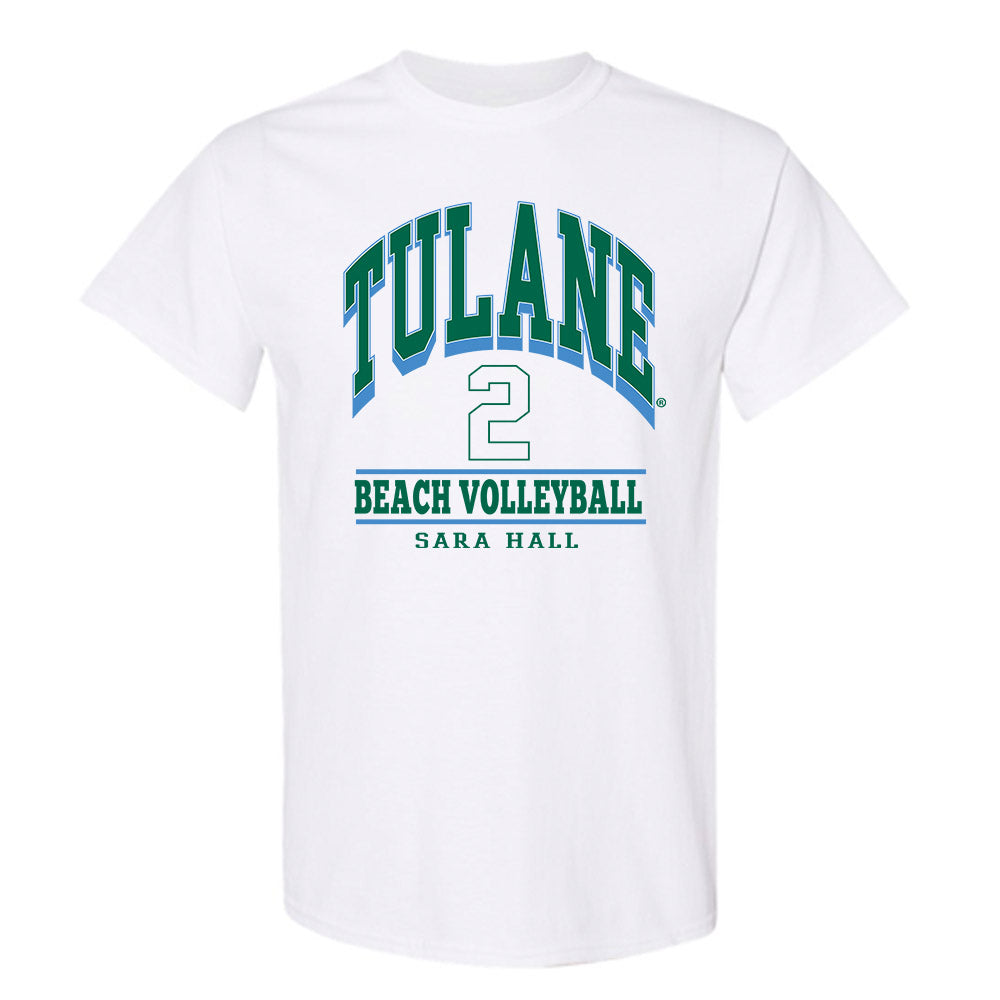 Tulane - NCAA Beach Volleyball : Sara Hall - Classic Fashion Shersey T-Shirt-0