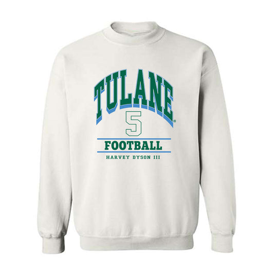 Tulane - NCAA Football : Harvey Dyson III - Classic Fashion Shersey Crewneck Sweatshirt-0