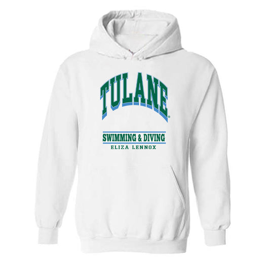 Tulane - NCAA Women's Swimming & Diving : Eliza Lennox - Classic Fashion Shersey Hooded Sweatshirt-0