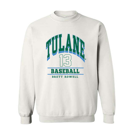 Tulane - NCAA Baseball : Brett Rowell - Classic Fashion Shersey Crewneck Sweatshirt-0