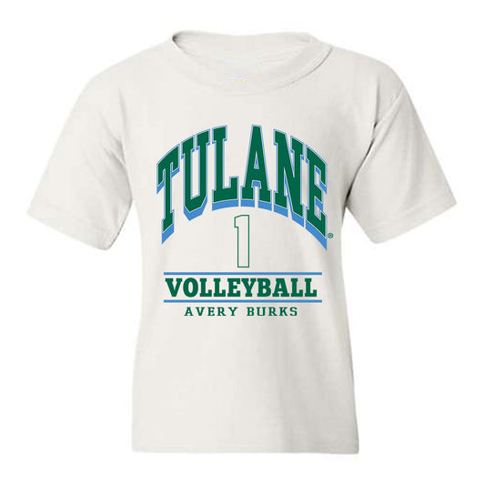 Tulane - NCAA Women's Volleyball : Avery Burks - Classic Fashion Shersey Youth T-Shirt-0