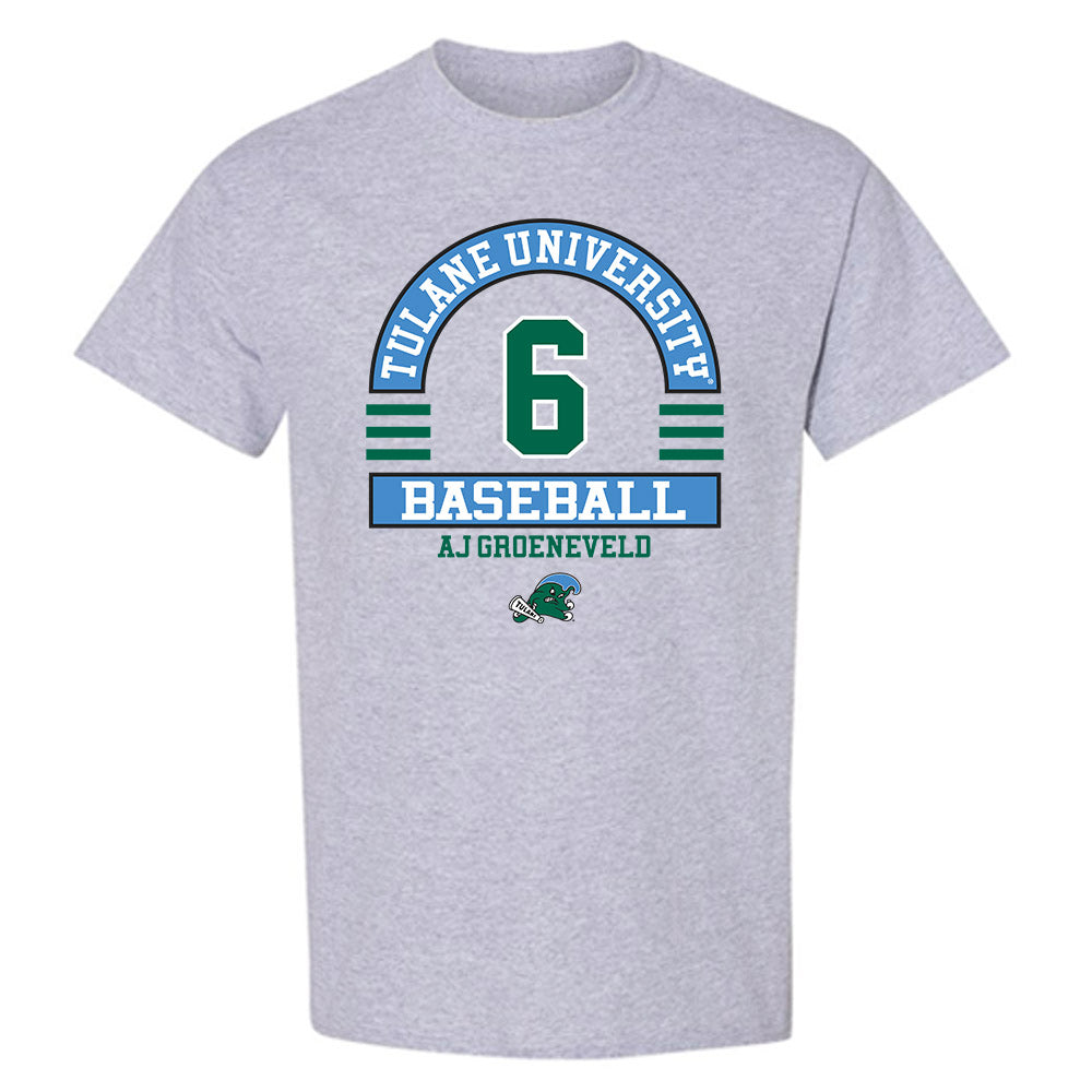 Tulane - NCAA Baseball : Aj Groeneveld - Classic Fashion Shersey T-Shirt-0