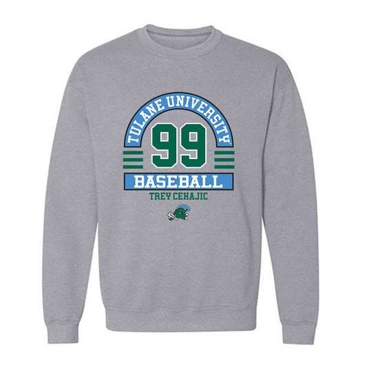 Tulane - NCAA Baseball : Trey Cehajic - Classic Fashion Shersey Crewneck Sweatshirt