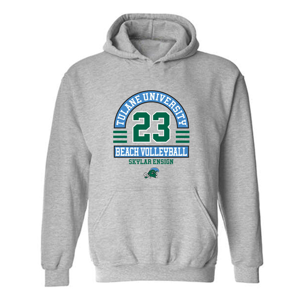 Tulane - NCAA Beach Volleyball : Skylar Ensign - Classic Fashion Shersey Hooded Sweatshirt-0