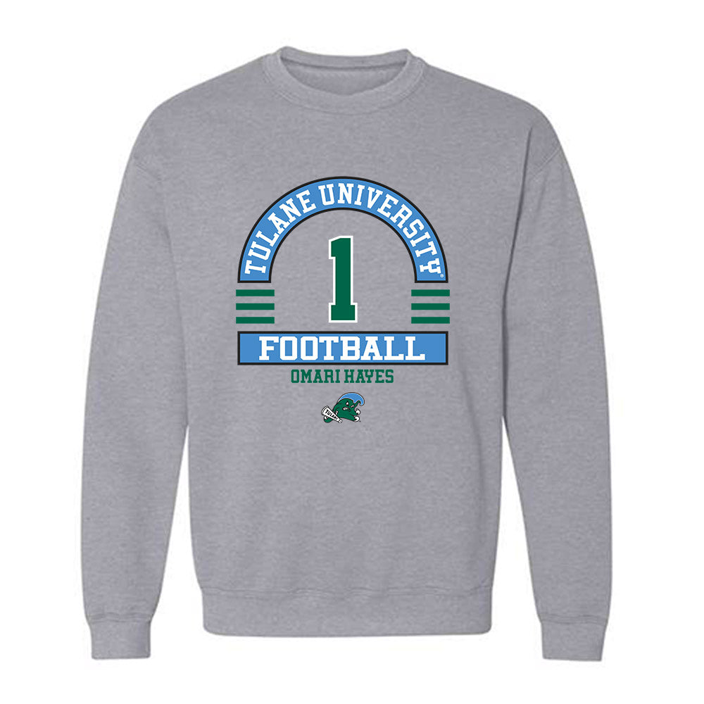 Tulane - NCAA Football : Omari Hayes - Classic Fashion Shersey Crewneck Sweatshirt-0