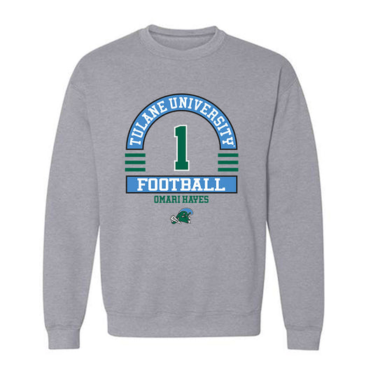 Tulane - NCAA Football : Omari Hayes - Classic Fashion Shersey Crewneck Sweatshirt-0