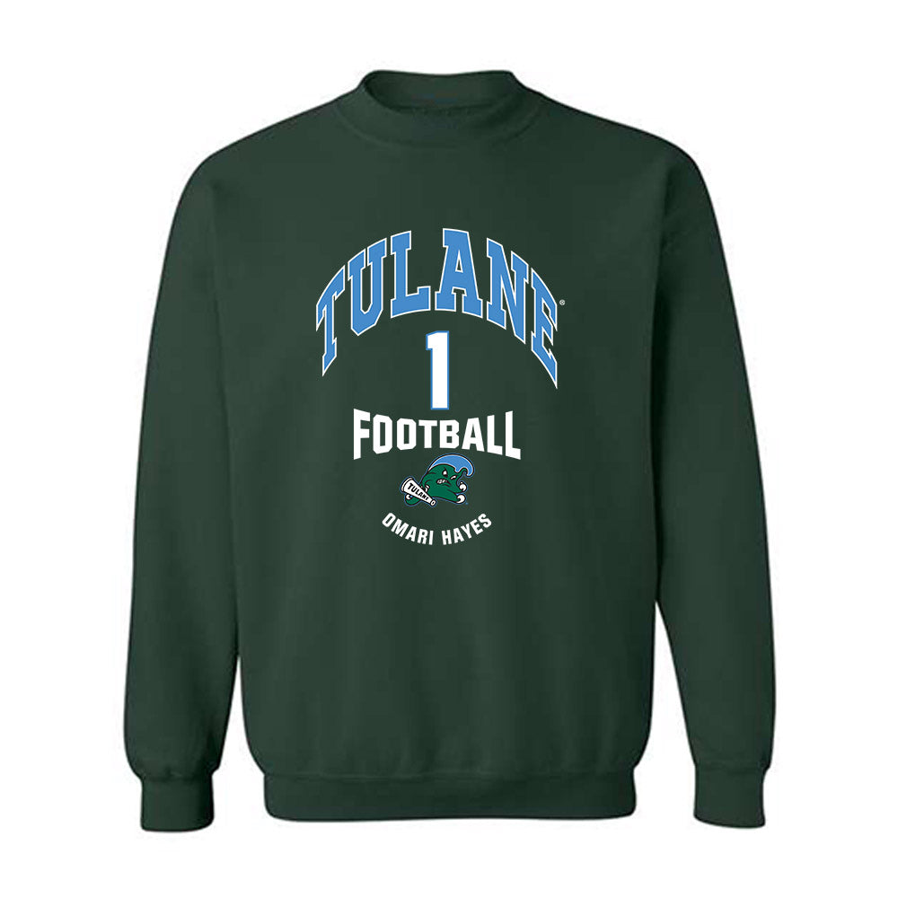 Tulane - NCAA Football : Omari Hayes - Classic Fashion Shersey Crewneck Sweatshirt-0