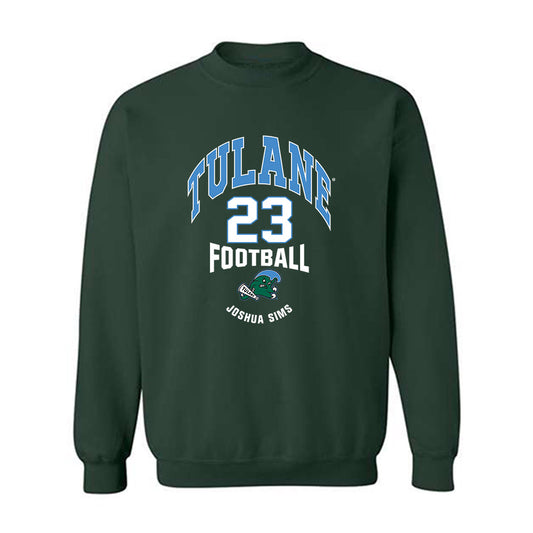 Tulane - NCAA Football : Joshua Sims - Classic Fashion Shersey Crewneck Sweatshirt-0