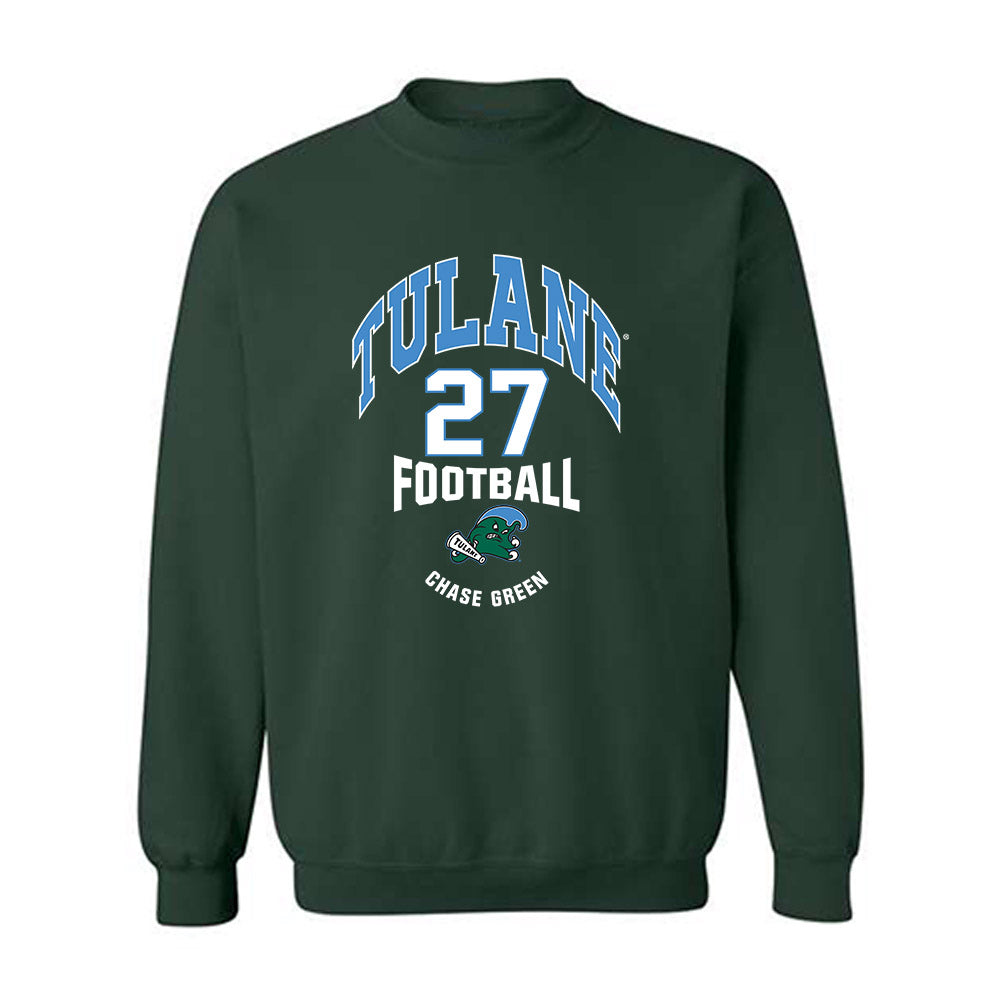Tulane - NCAA Football : Chase Green - Classic Fashion Shersey Crewneck Sweatshirt
