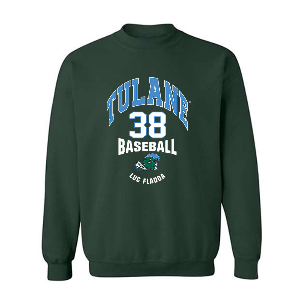 Tulane - NCAA Baseball : Luc fladda - Classic Fashion Shersey Crewneck Sweatshirt