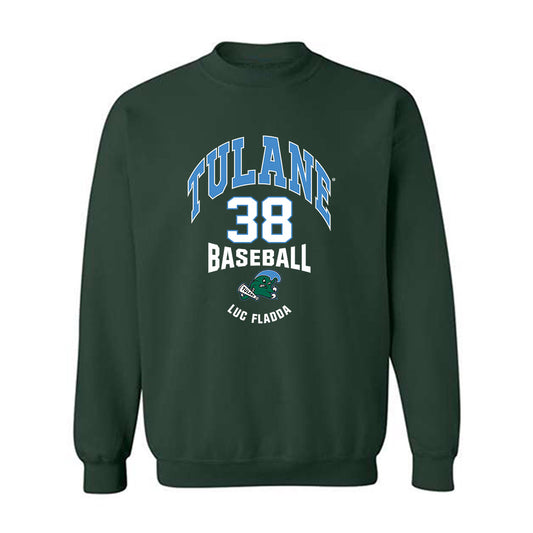 Tulane - NCAA Baseball : Luc fladda - Classic Fashion Shersey Crewneck Sweatshirt