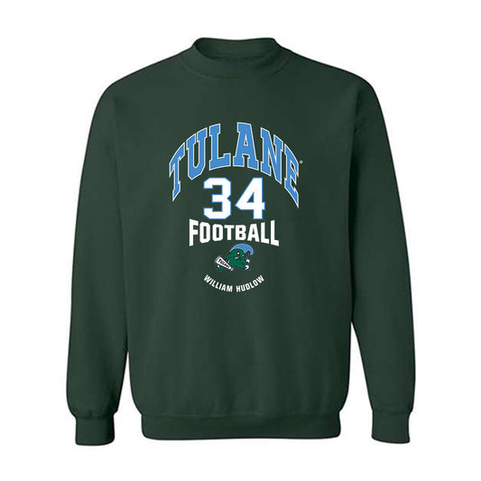 Tulane - NCAA Football : William Hudlow - Classic Fashion Shersey Crewneck Sweatshirt