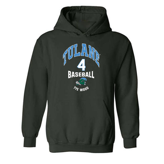 Tulane - NCAA Baseball : Tye Wood - Classic Fashion Shersey Hooded Sweatshirt-0