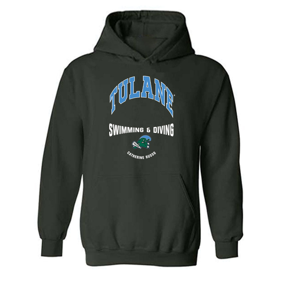 Tulane - NCAA Women's Swimming & Diving : Catherine Russo - Classic Fashion Shersey Hooded Sweatshirt-0