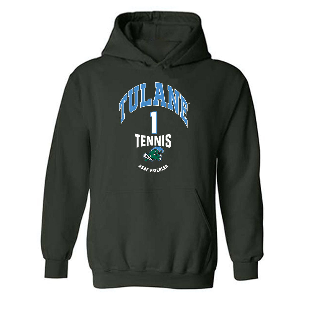 Tulane - NCAA Men's Tennis : Asaf Friedler - Classic Fashion Shersey Hooded Sweatshirt-0