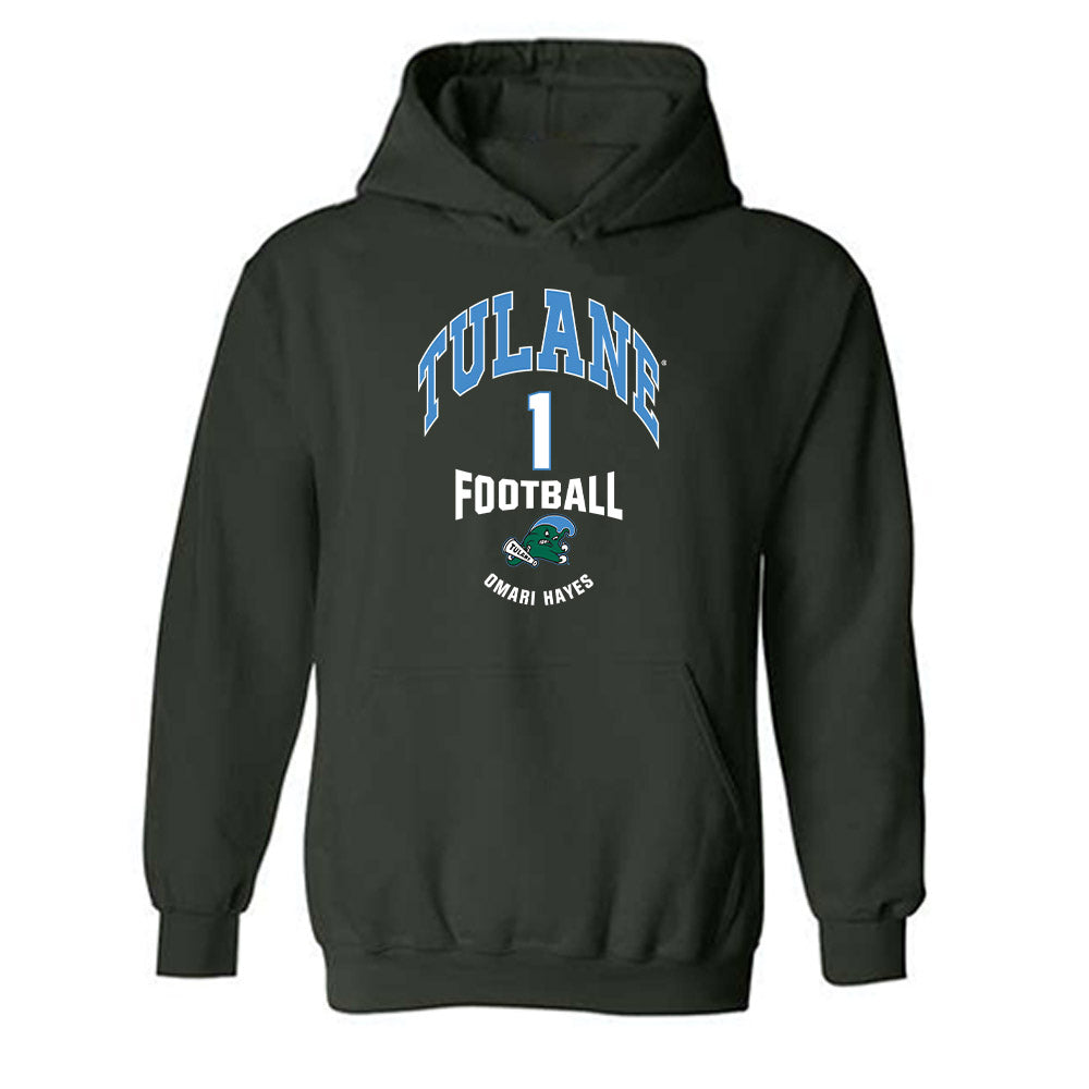 Tulane - NCAA Football : Omari Hayes - Classic Fashion Shersey Hooded Sweatshirt-0