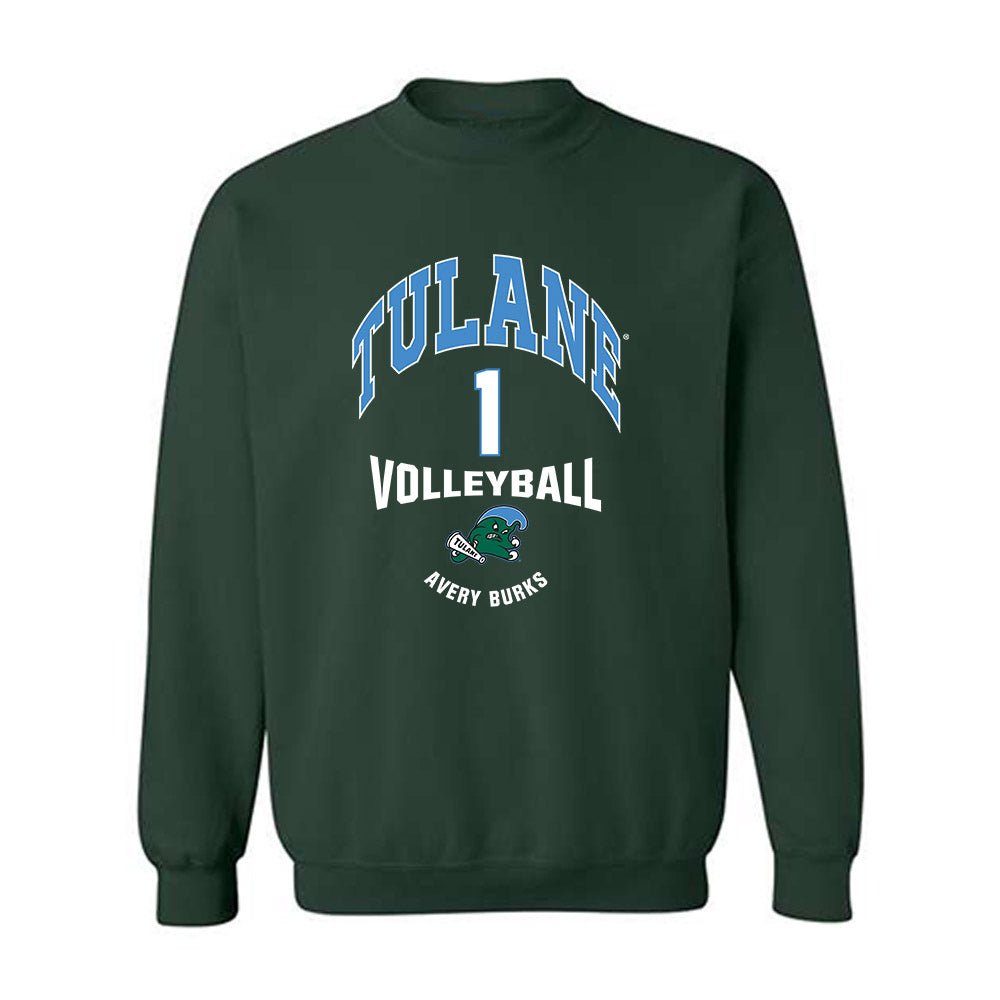 Tulane - NCAA Women's Volleyball : Avery Burks - Classic Fashion Shersey Crewneck Sweatshirt-0