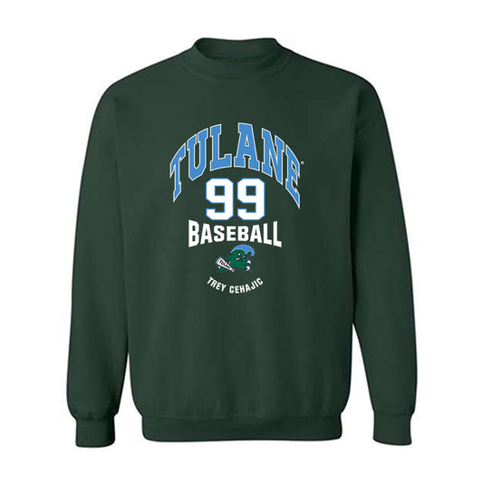 Tulane - NCAA Baseball : Trey Cehajic - Classic Fashion Shersey Crewneck Sweatshirt