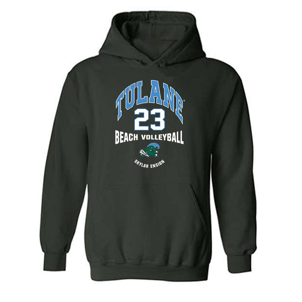 Tulane - NCAA Beach Volleyball : Skylar Ensign - Classic Fashion Shersey Hooded Sweatshirt-0