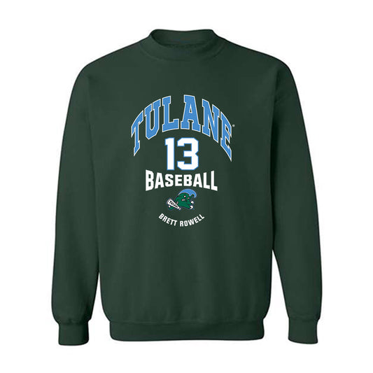 Tulane - NCAA Baseball : Brett Rowell - Classic Fashion Shersey Crewneck Sweatshirt-0