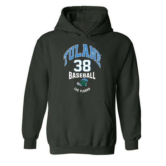 Tulane - NCAA Baseball : Luc fladda - Classic Fashion Shersey Hooded Sweatshirt