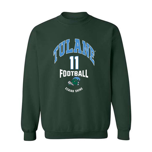 Tulane - NCAA Football : Ezaiah Shine - Classic Fashion Shersey Crewneck Sweatshirt-0