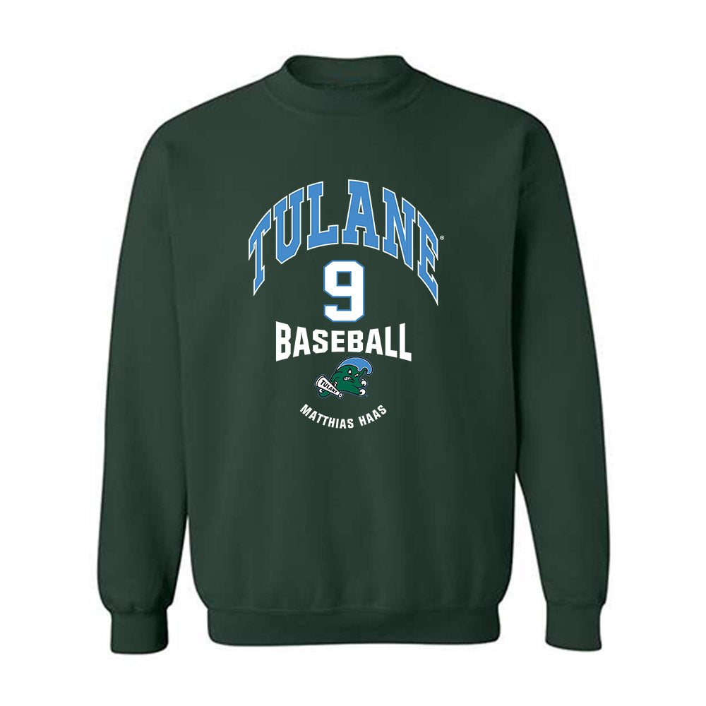 Tulane - NCAA Baseball : Matthias Haas - Classic Fashion Shersey Crewneck Sweatshirt