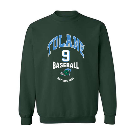 Tulane - NCAA Baseball : Matthias Haas - Classic Fashion Shersey Crewneck Sweatshirt