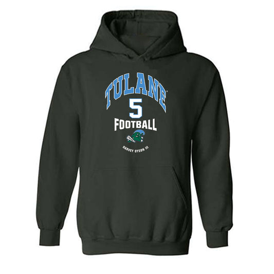 Tulane - NCAA Football : Harvey Dyson III - Classic Fashion Shersey Hooded Sweatshirt-0