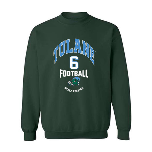 Tulane - NCAA Football : Shazz Preston - Classic Fashion Shersey Crewneck Sweatshirt