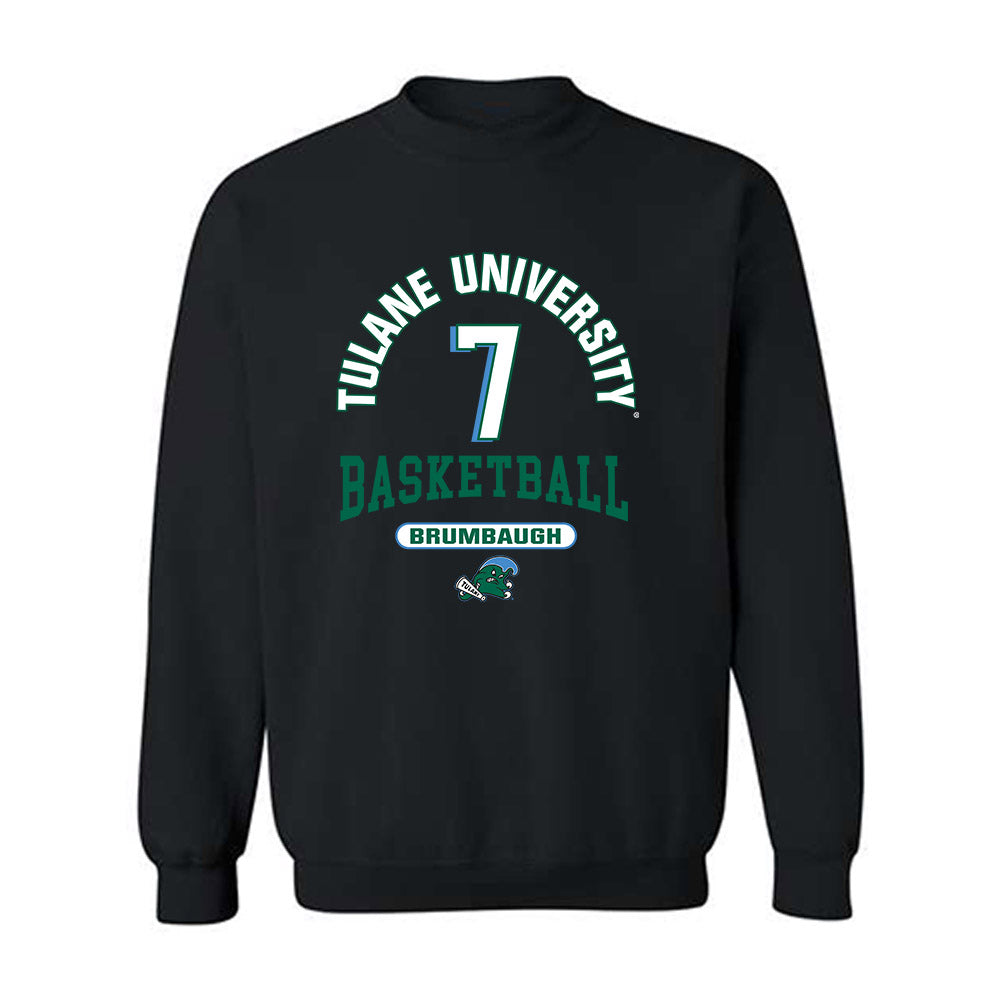 Tulane - NCAA Men's Basketball : Rowan Brumbaugh - Classic Fashion Shersey Crewneck Sweatshirt-0