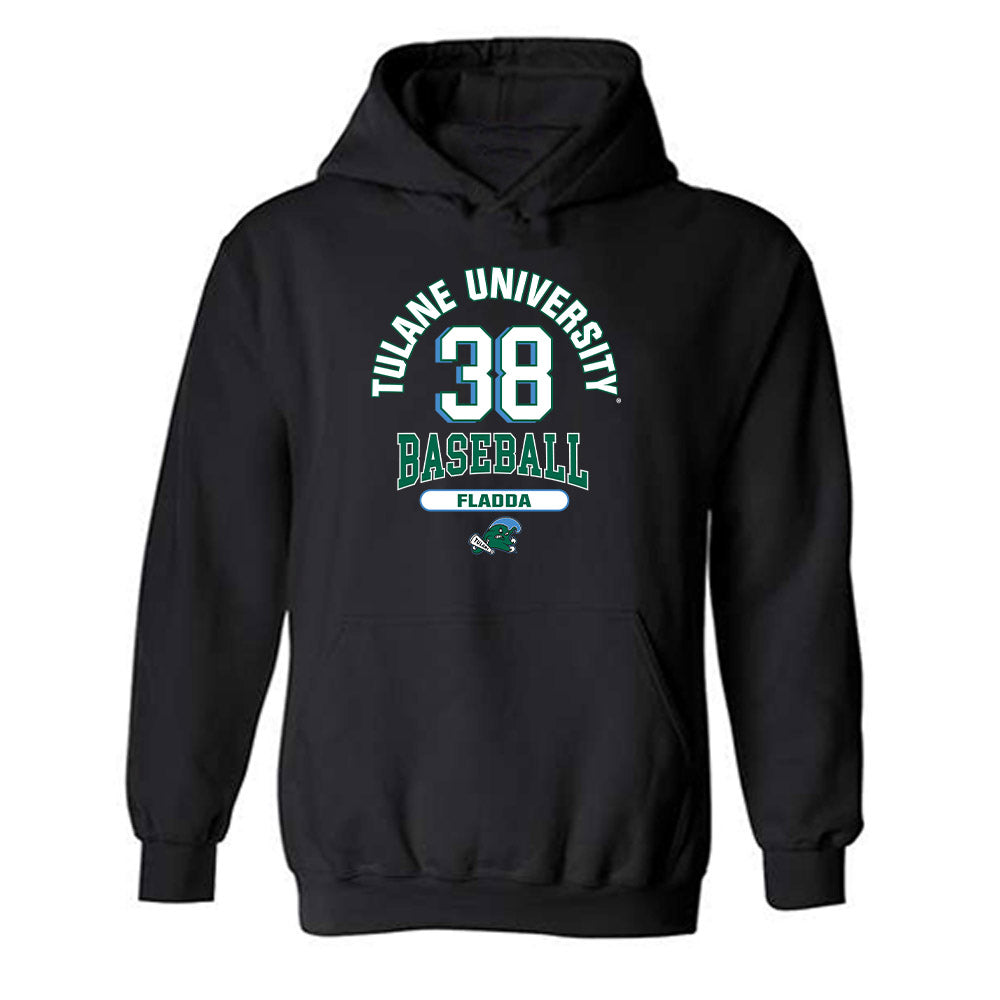 Tulane - NCAA Baseball : Luc fladda - Classic Fashion Shersey Hooded Sweatshirt