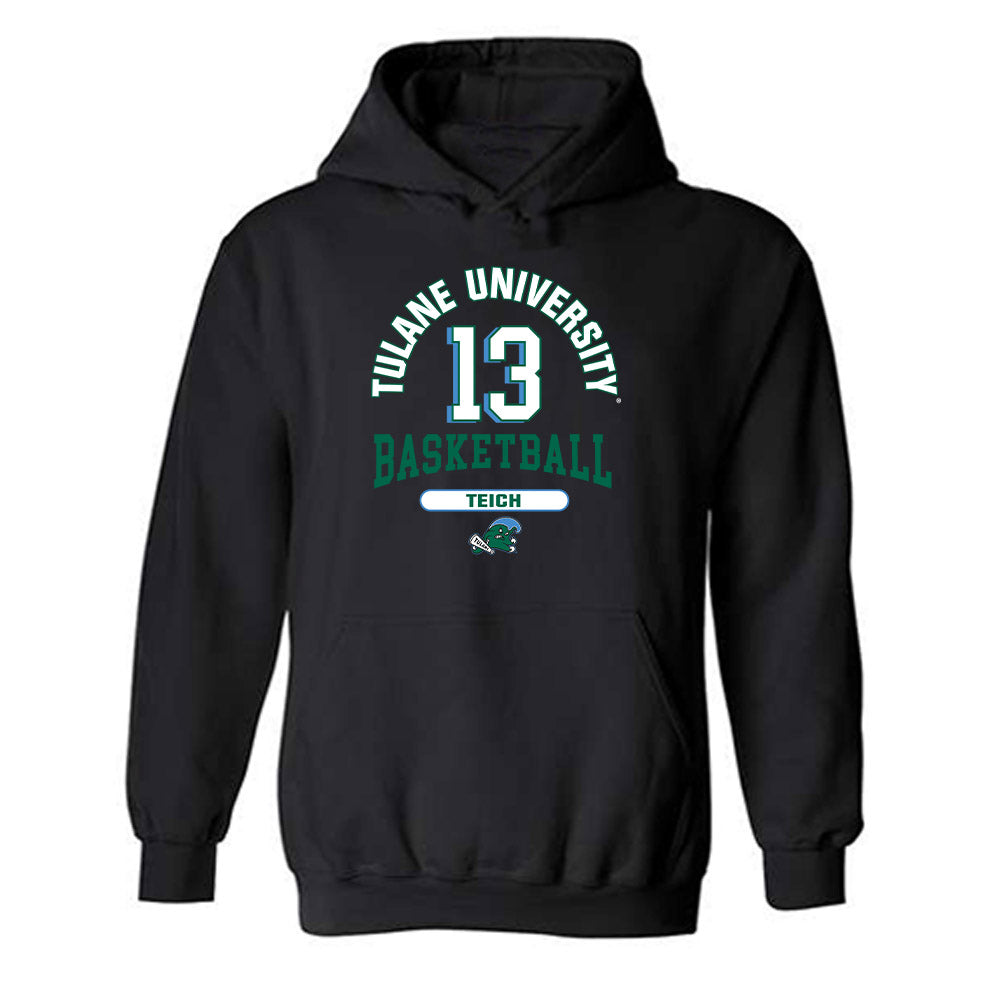 Tulane - NCAA Men's Basketball : Joseph Teich - Classic Fashion Shersey Hooded Sweatshirt