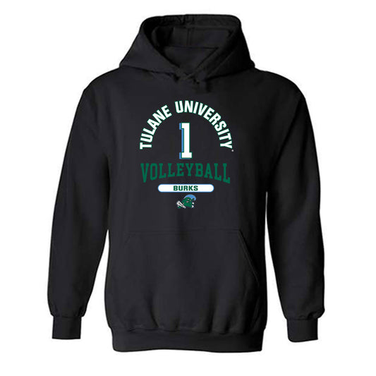 Tulane - NCAA Women's Volleyball : Avery Burks - Classic Fashion Shersey Hooded Sweatshirt-0