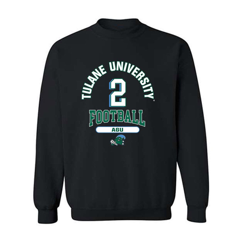 Tulane - NCAA Football : Dickson Agu - Classic Fashion Shersey Crewneck Sweatshirt-0